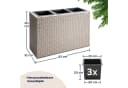 Casaria Pflanzkübel 3er Set Creme Polyrattan Bild 3