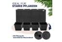 Casaria Pflanzkübel 4 Innentöpfe Polyrattan Schwarz Bild 5