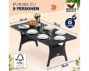 Casaria Gartentisch Polyrattan mit WPC-Tischplatte höhenverstellbar Bild 1