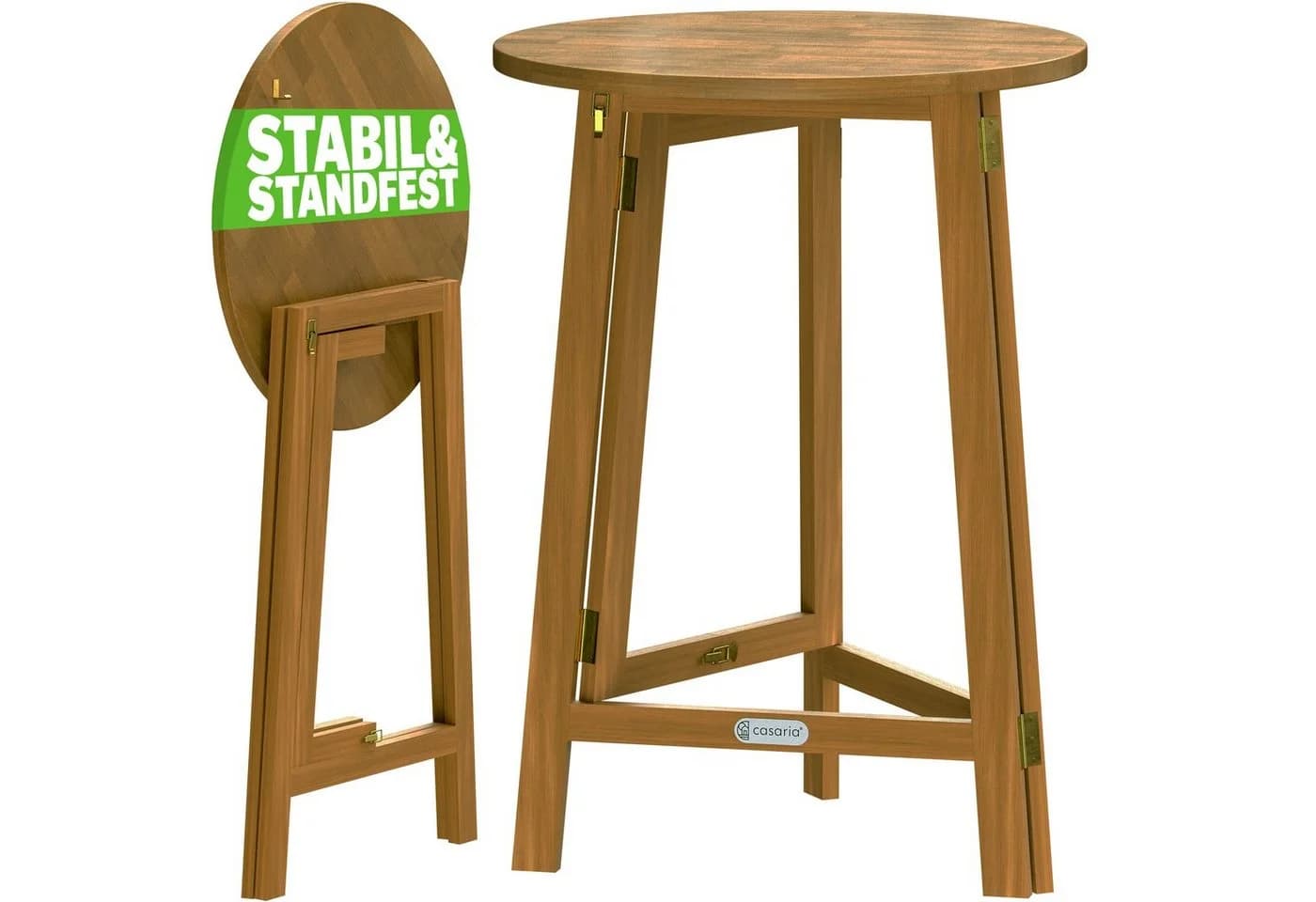 Casaria Stehtisch Akazie Klappbar Rustikal Indoor Outdoor - Bild 2