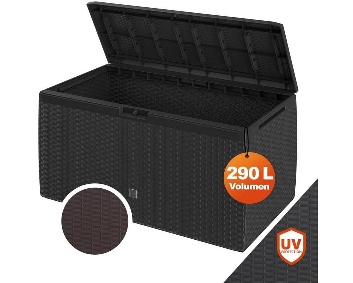 Casaria Auflagenbox Rato Plus Anthrazit 290L mit Rollen - Bild 2