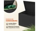 Deuba Auflagenbox 310L Anthrazit mit Rollen und Schloss Bild 5