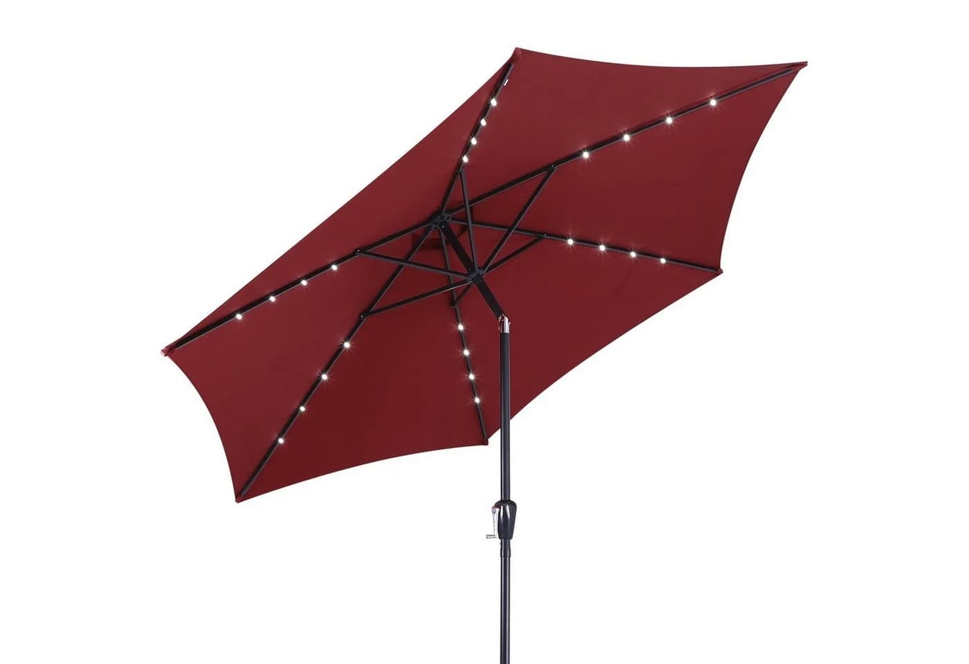 Kingsleeve Sonnenschirm Rot mit LED und Solar - Bild 2