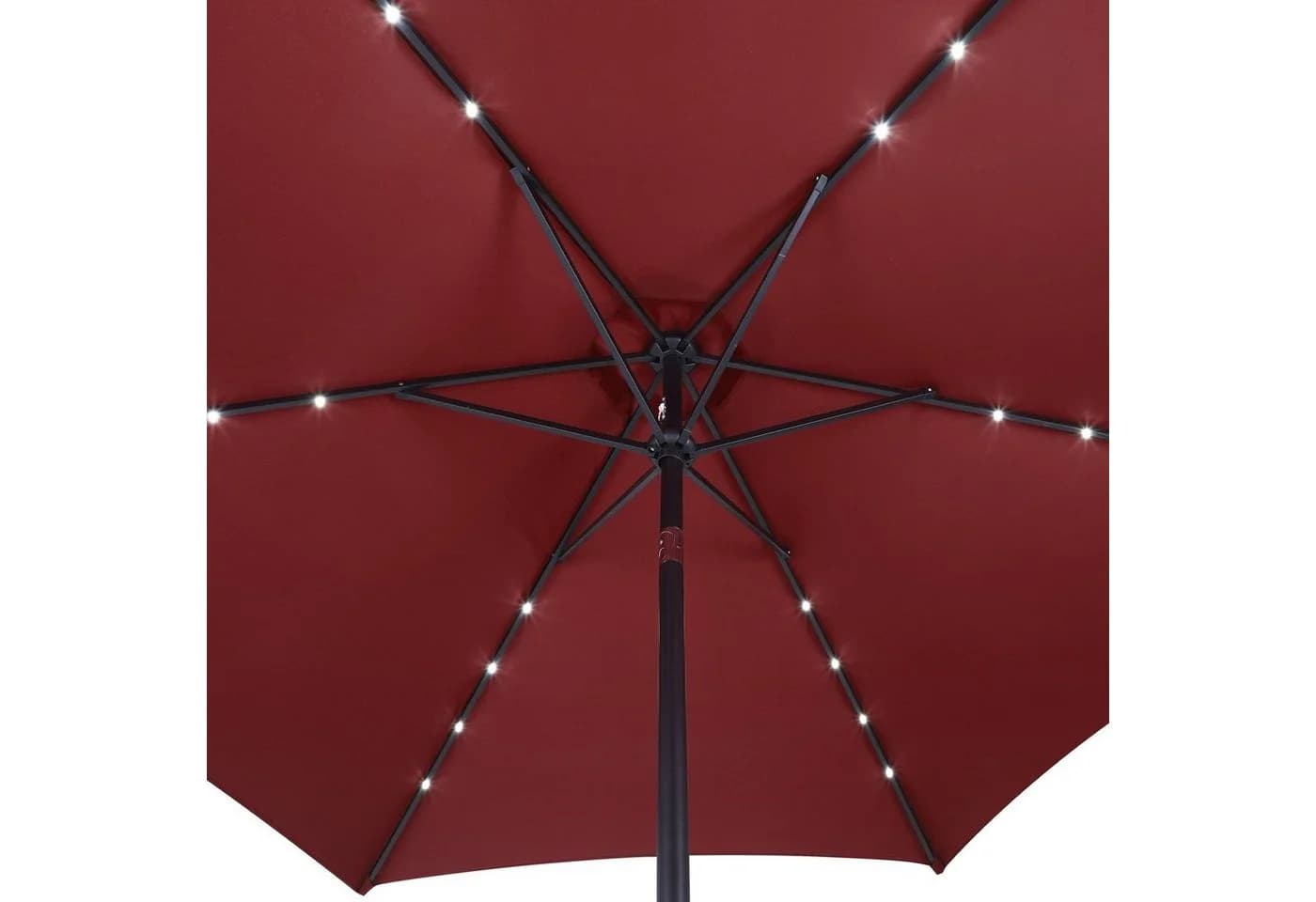 Kingsleeve Sonnenschirm Rot mit LED und Solar - Bild 3