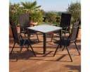 Casaria Garten-Essgruppe Bern 5-tlg. Aluminium & Glas Bild 1