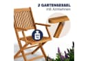 Casaria Klappstuhl Gartenstuhl Holz FSC®-zertifiziert Akazie Bild 3