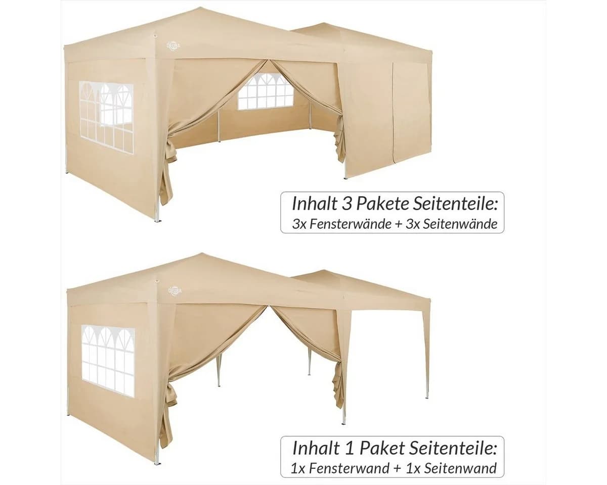 Deuba Pavillon Capri Seitenwände 2x wasserabweisend für 3x3m & 3x6m - Bild 4