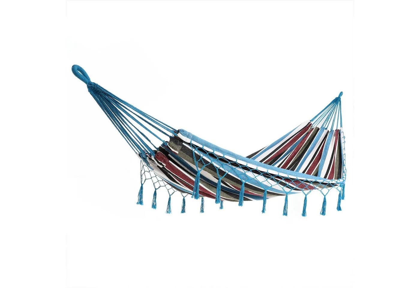 Detex Hängematte 2 Personen XXL 300kg blau Boho-Style Makramee - Bild 2