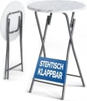 Casaria Stehtisch Klappbar 110cm Hoch Rund Ø60cm Garten Camping Bistrotisch Partytisch Bild 2