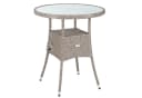 Casaria Gartentisch Polyrattan Rund Glas Höhenverstellbar Wetterfest Bild 2