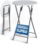 Casaria Stehtisch Klappbar 110cm Hoch Rund Ø60cm Garten Camping Bistrotisch Partytisch Bild 2
