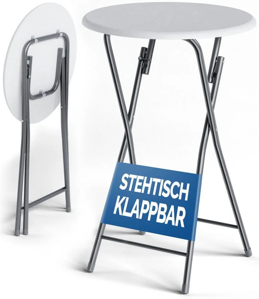 Casaria Stehtisch Klappbar 110cm Hoch Rund Ø60cm Garten Camping Bistrotisch Partytisch - Bild 2