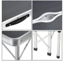 Casaria Campingtisch 3-tlg. Grau mit Bänken Klappbar Bild 4
