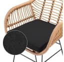 Casaria Balkonset Bali 3-tlg. Rattan-Optik Sicherheitsglas Höhenverstellbar Bild 3
