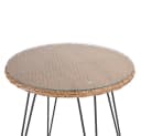 Casaria Balkonset Bali 3-tlg. Rattan-Optik Sicherheitsglas Höhenverstellbar Bild 5