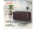 Casaria Auflagenbox Woody 280L UV-beständig Griffmulden Verschließbar Balkon Holz-Optik Braun Bild 4