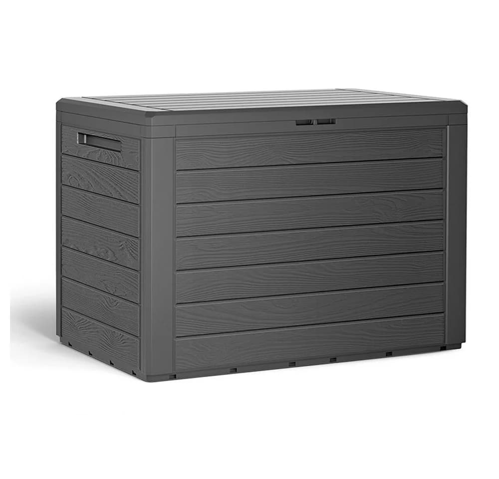 Casaria Auflagenbox Lille Grau Kunststoff mit Holzoptik - Bild 2