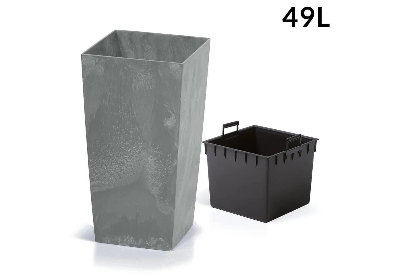 Deuba Pflanzkübel 49L Beton-Optik Grau Anthrazit - Bild 3
