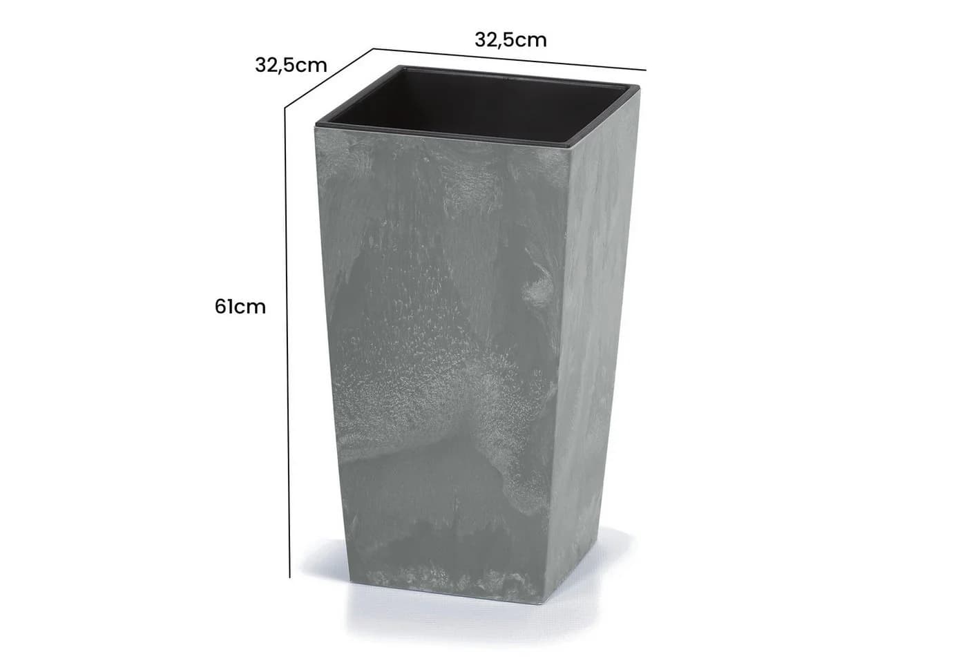Deuba Pflanzkübel 49L Beton-Optik Grau Anthrazit - Bild 5