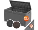 Casaria Auflagenbox Rato Grau 310L UV-beständig Rattan-Optik Bild 2
