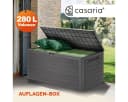 Casaria Auflagenbox Woody 280L UV-beständig Griffmulden Verschließbar Balkon Holz-Optik Grau Bild 1