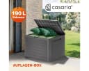 Casaria Auflagenbox Lille Grau 190L UV-beständig Holz-Optik Bild 1