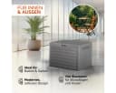 Casaria Auflagenbox Lille Grau 190L UV-beständig Holz-Optik Bild 4