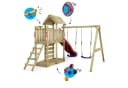 Wickey Spielturm MultiFlyer mit Holzdach, Doppelschaukel & Rutsche Bild 1
