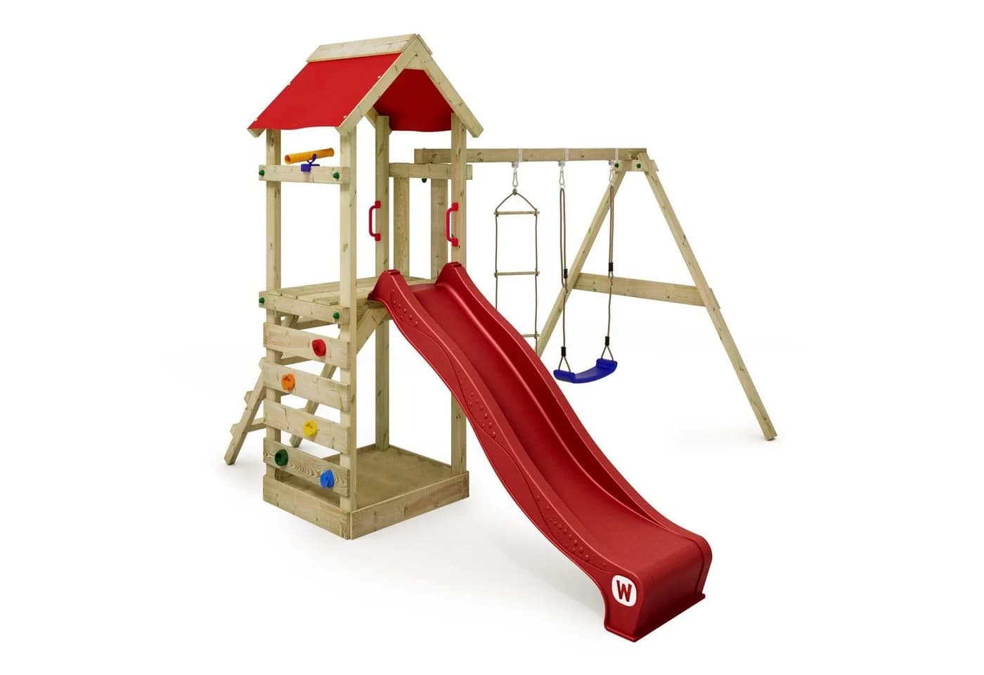 Wickey Spielturm FreeFlyer Klettergerüst mit Sandkasten Rutsche - Bild 2