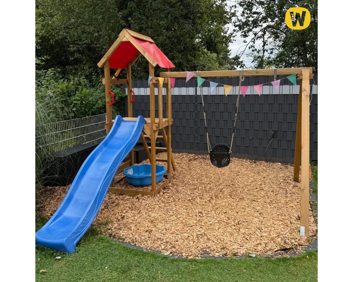 Wickey Spielturm FreeFlyer Klettergerüst mit Sandkasten Rutsche - Bild 5