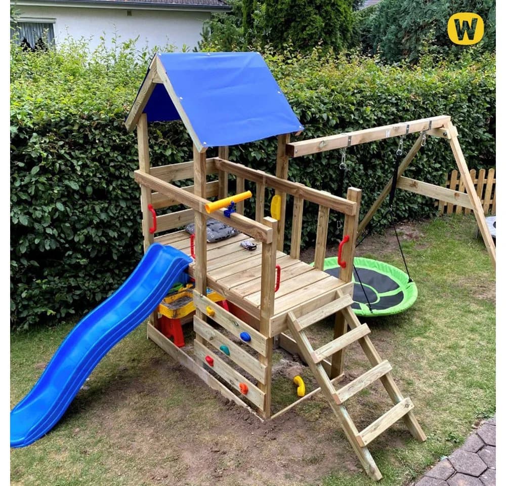 Wickey Spielturm TurboFlyer Klettergerüst mit Rutsche, Schaukel und Sandkasten - Bild 5