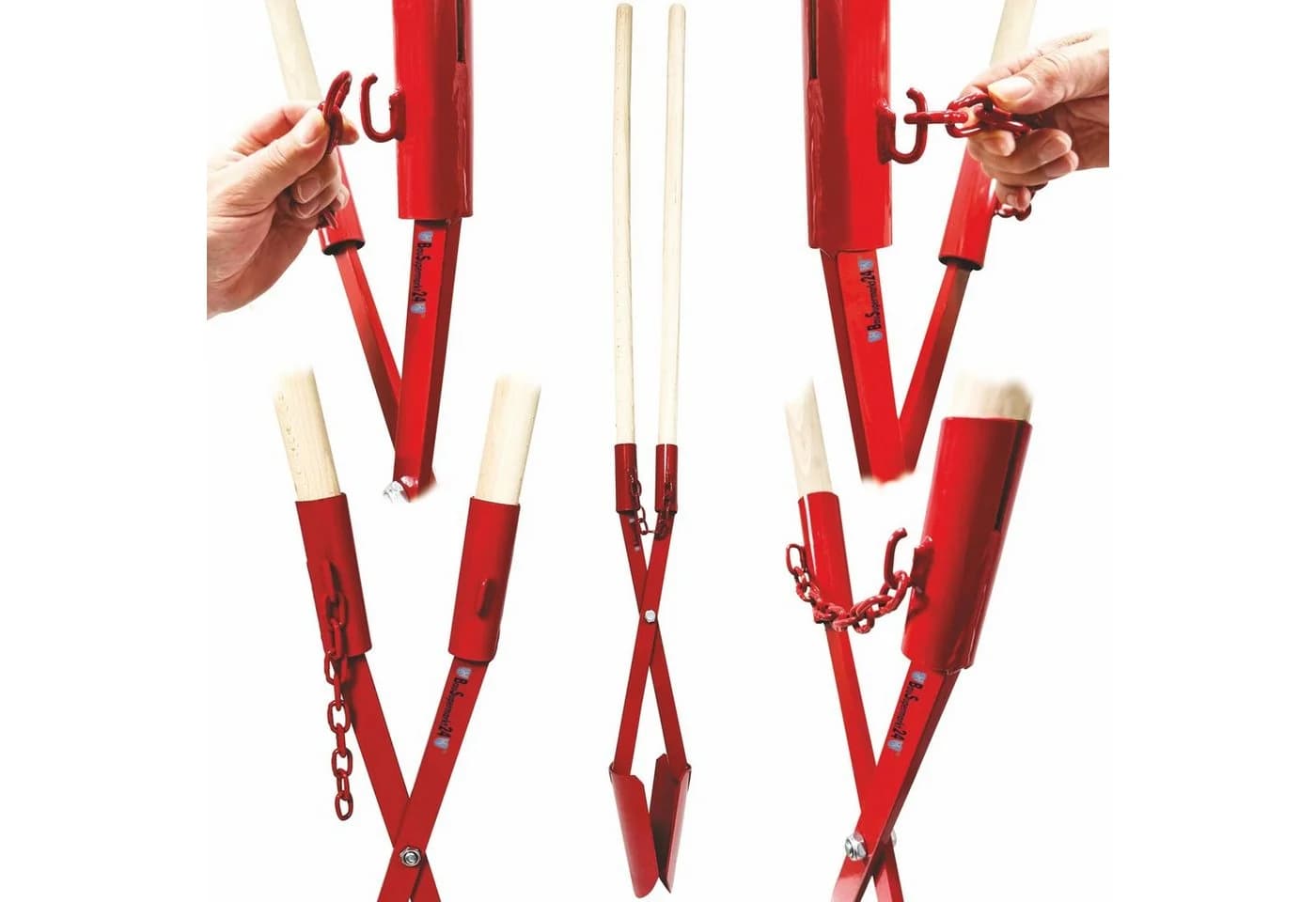 BauSupermarkt24 Erdlochausheber 11–28cm Ø Gr.1 Handbagger Erdlochschaufel m. 2 Stiele - Bild 5