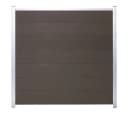 GartenLand Zaun Ameland WPC Anthrazit ca. 180x180 cm Steckzaun Set Bild 1