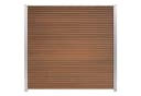GartenLand Zaun Shadowline WPC Co-Extrudiert Mahagoni 180x180 cm Set Bild 1
