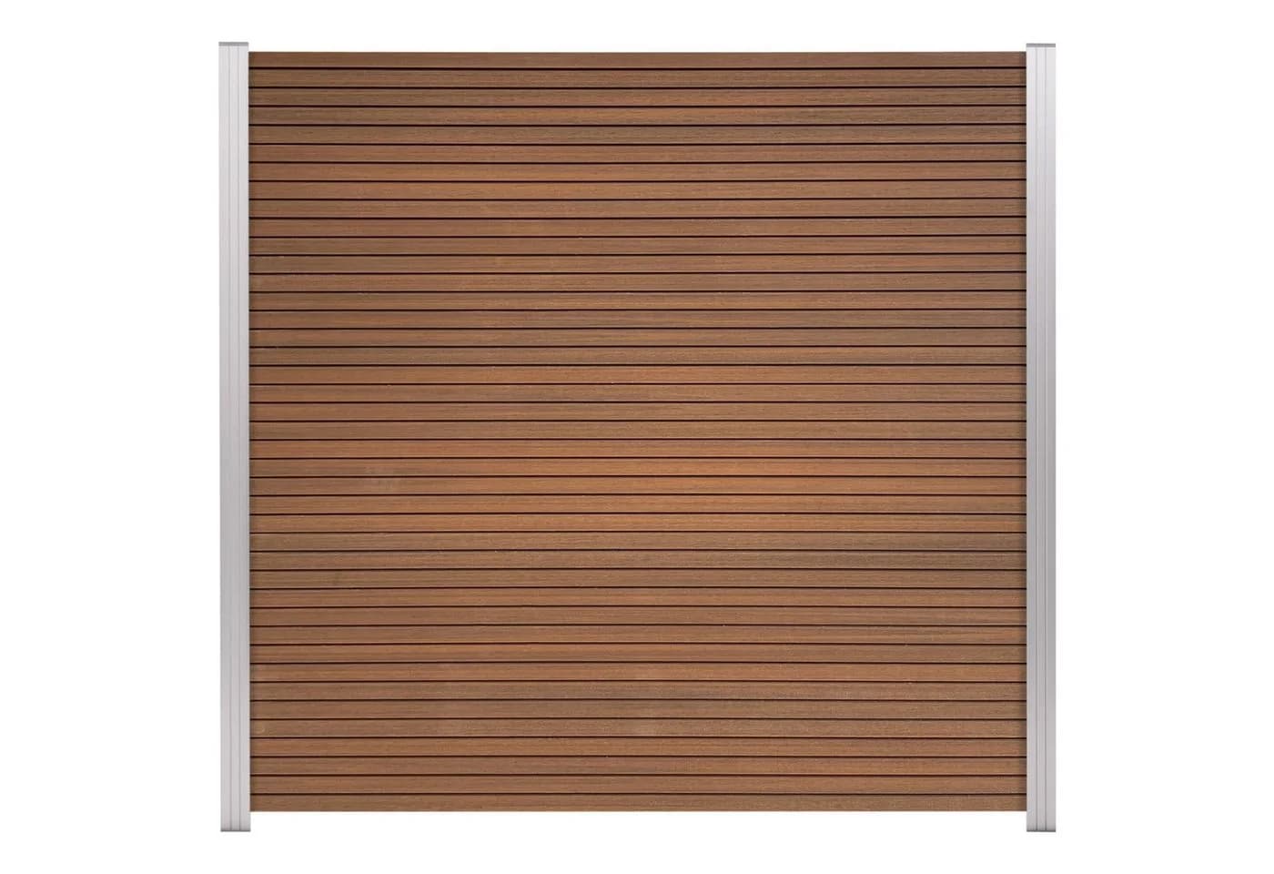 GartenLand Zaun Shadowline WPC Co-Extrudiert Mahagoni 180x180 cm Set