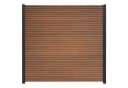 GartenLand Zaun Shadowline WPC Co-Extrudiert Mahagoni 180x180 cm Set Bild 2