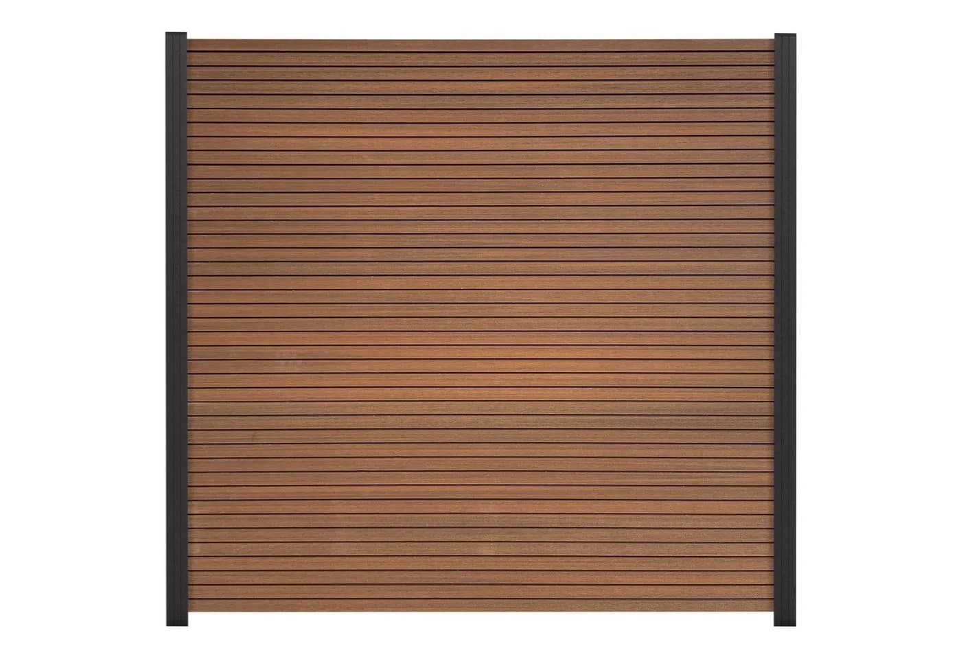 GartenLand Zaun Shadowline WPC Co-Extrudiert Mahagoni 180x180 cm Set - Bild 2