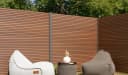 GartenLand Zaun Shadowline WPC Co-Extrudiert Mahagoni 180x180 cm Set Bild 3