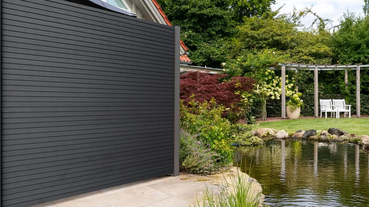 GartenLand Zaun Shadowline WPC Co-extrudiert Schwarz - Bild 3