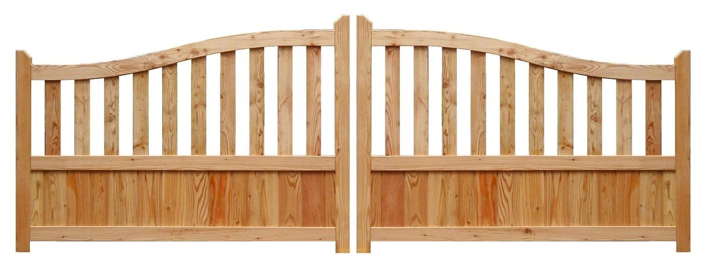 GartenLand Doppelflügel Tor Graz 300x90/105 cm Lärche Naturbelassen