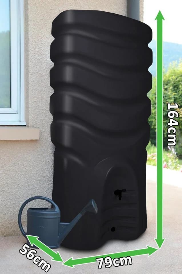 ONDIS24 Regenwassertank 550l Anthrazit Kunststoff