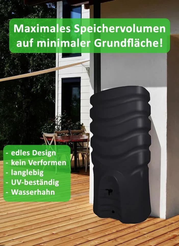 ONDIS24 Regenwassertank 550l Anthrazit Kunststoff - Bild 3