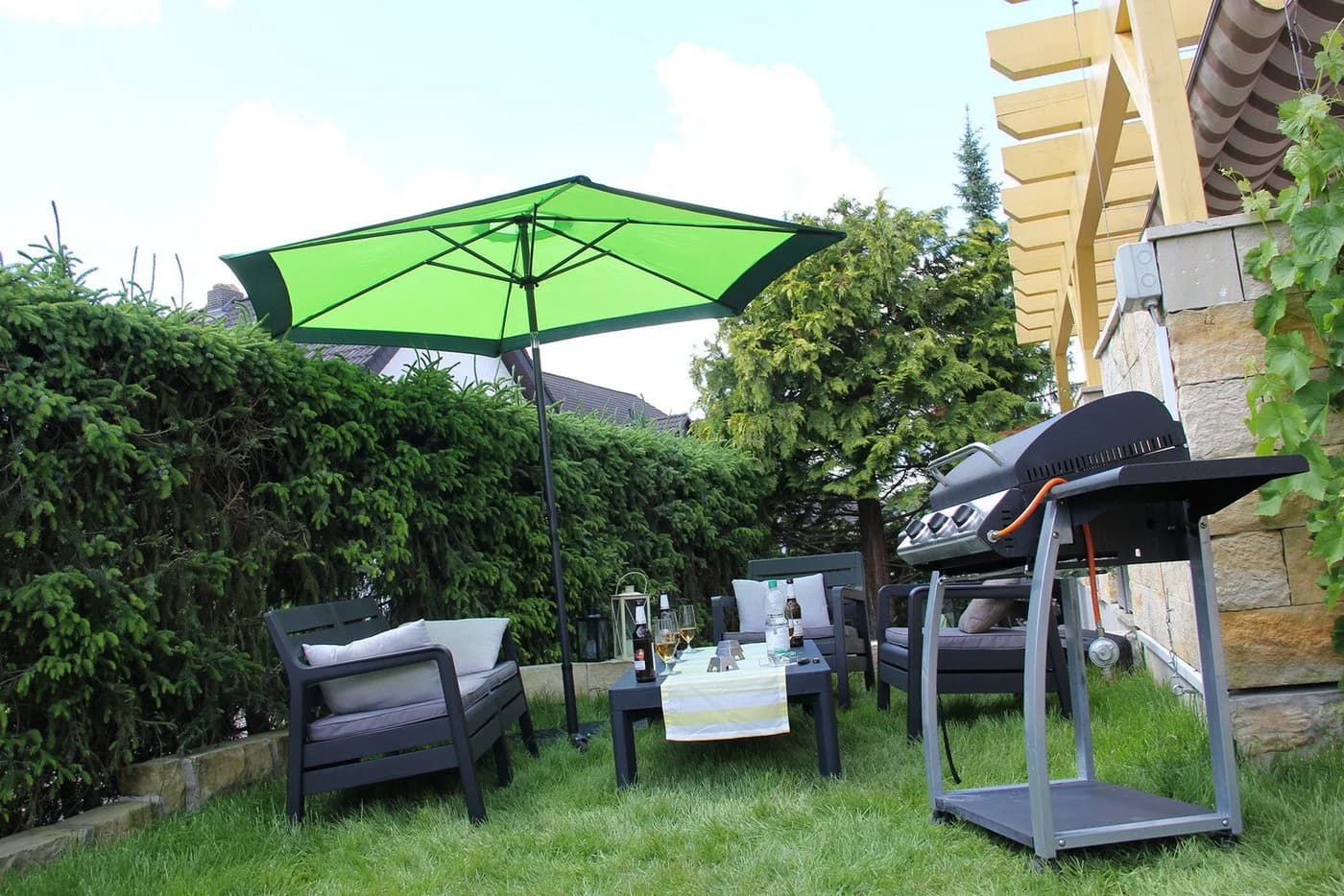 ONDIS24 Marktschirm Sonnenschirm 3m mit Kurbel & Knickgelenk - Bild 5