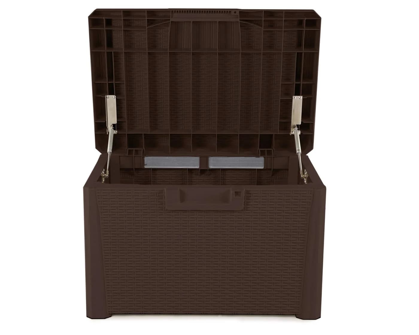 ONDIS24 Kissenbox Santo Kompakt Braun mit Sitzkissen