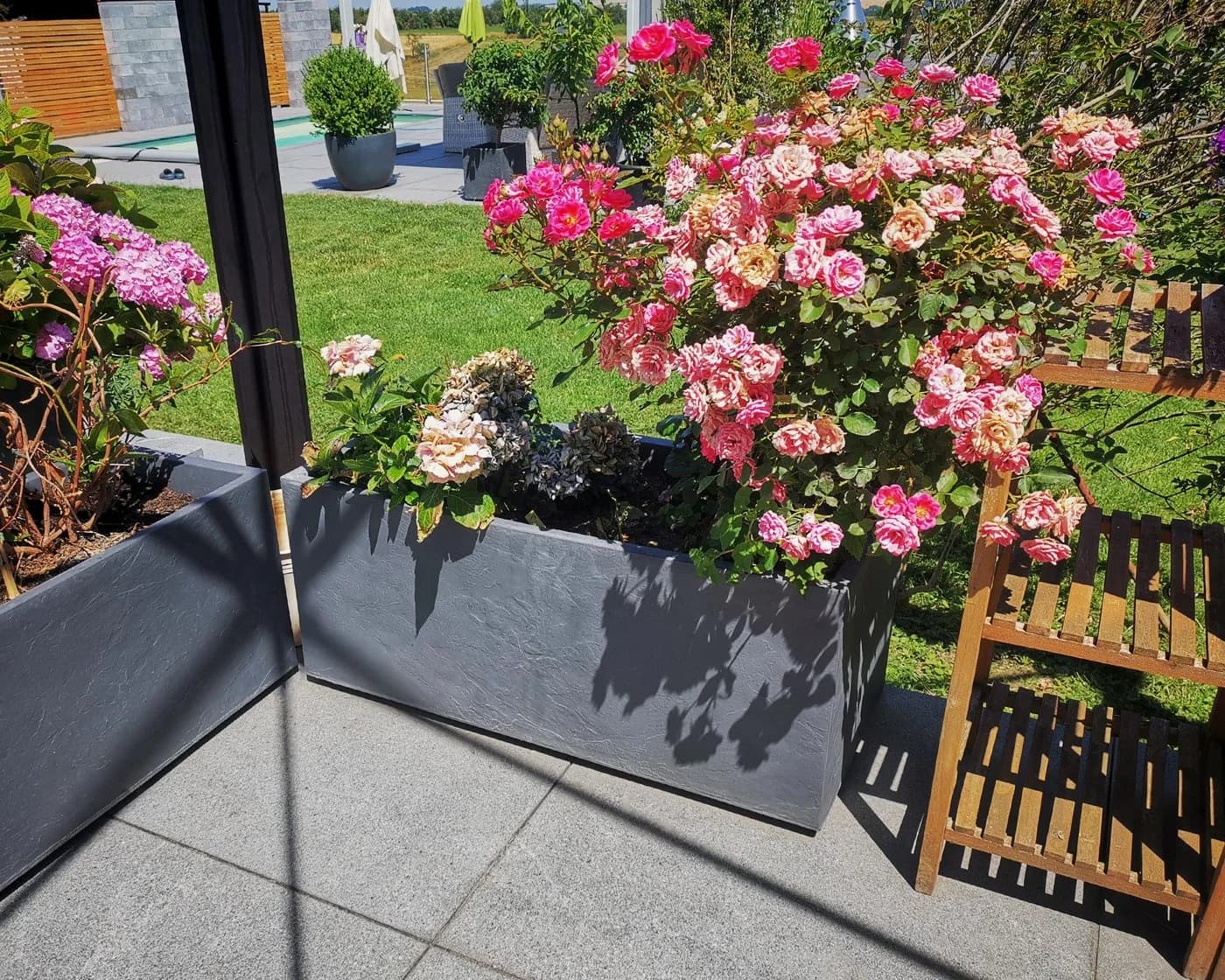 ONDIS24 Pflanzkübel Vulkan 100cm Vulkan/Basalt Optik - Bild 5