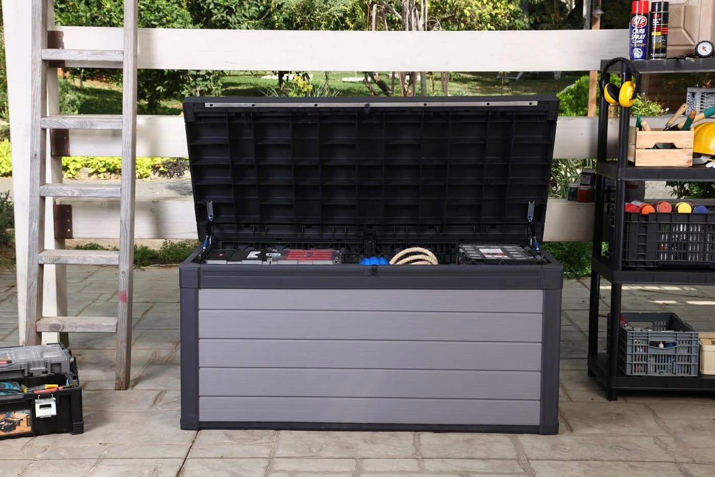 Keter Kissenbox Premier Grau XL Gartenbox mit Gasdruckfedern - Bild 3