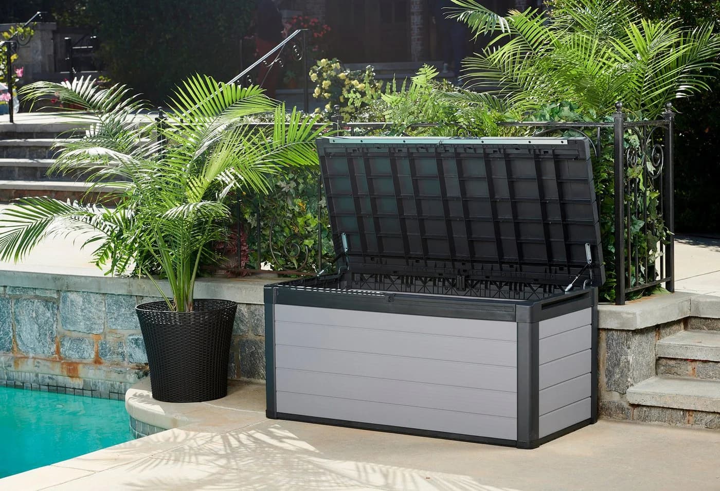 Keter Kissenbox Premier Grau XL Gartenbox mit Gasdruckfedern - Bild 5