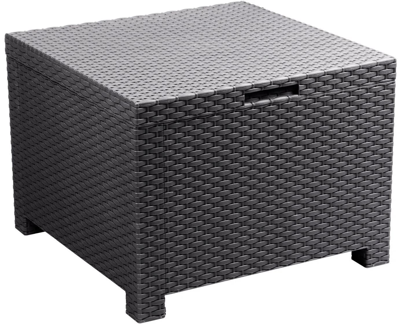 ONDIS24 Beistelltisch Artemide Anthrazit Rattanoptik mit Staufach - Bild 2
