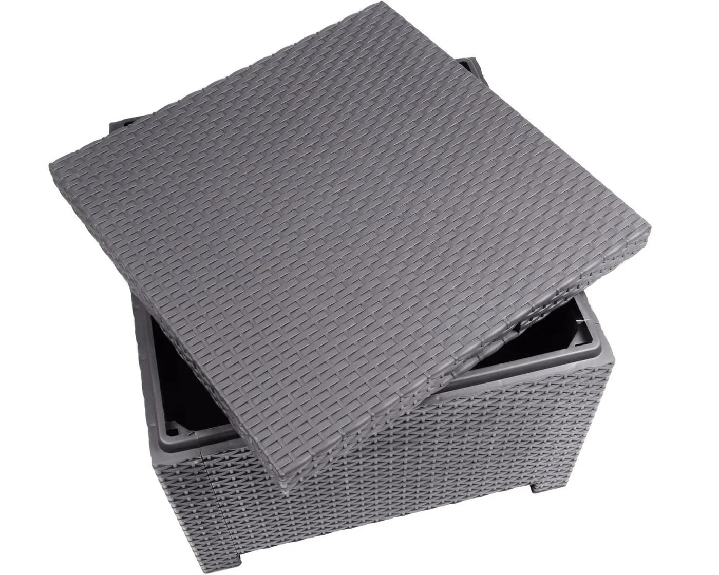 ONDIS24 Beistelltisch Artemide Anthrazit Rattanoptik mit Staufach - Bild 5