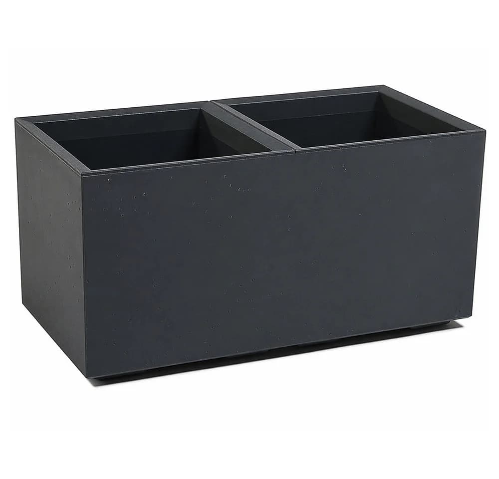 ONDIS24 Pflanzkübel Beton 80 Caro Rollen 100% recycled anthrazit - Bild 2